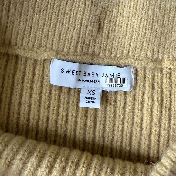 Sweet Baby Jamie Jamie Mizrahi RTR Butter Yellow Ribbed Knit Midi Skirt Size XS - Picture 5 of 7